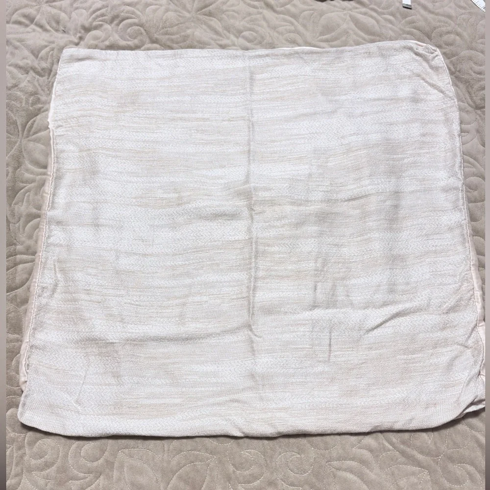 West Elm TENCEL Lyocell Duvet Cover Set Sand Full/Queen Euro Shams Reversible